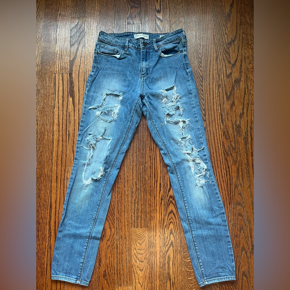 bullhead high rise skinny jeans.